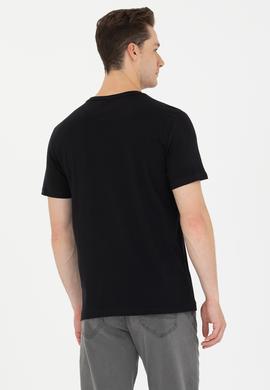 Erkek Siyah Bisiklet Yaka Tişört - 50264954061