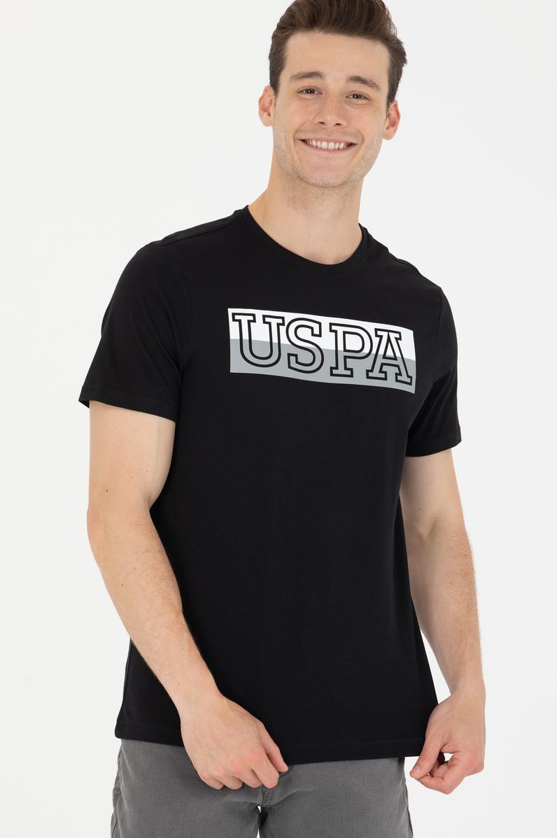 Erkek Siyah Bisiklet Yaka Tişört