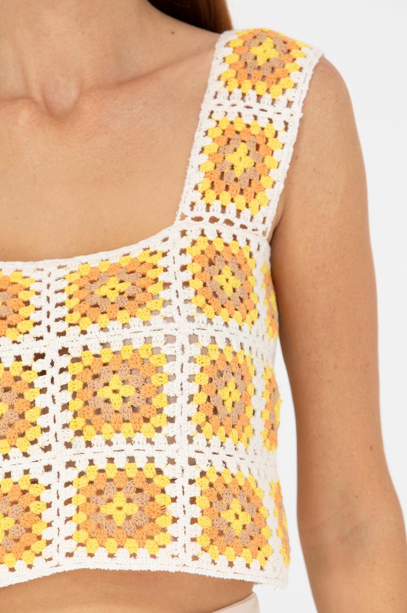 Kadın Krem Kare Yaka Kazak