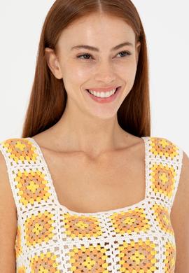 Kadın Krem Kare Yaka Kazak - 50262463003