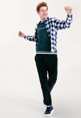 Erkek Koyu Yeşil Kanvas Pantolon - 50253471011