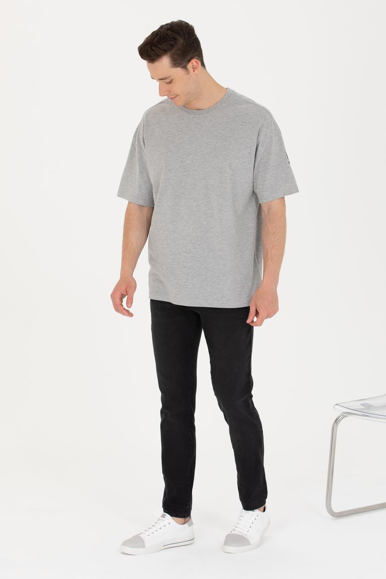 Erkek Koyu Gri Jean Pantolon - 50266522008