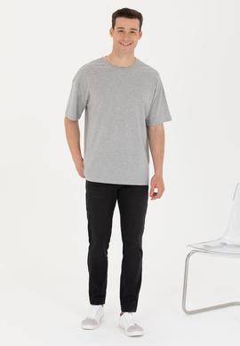 Erkek Koyu Gri Jean Pantolon - 50266522008