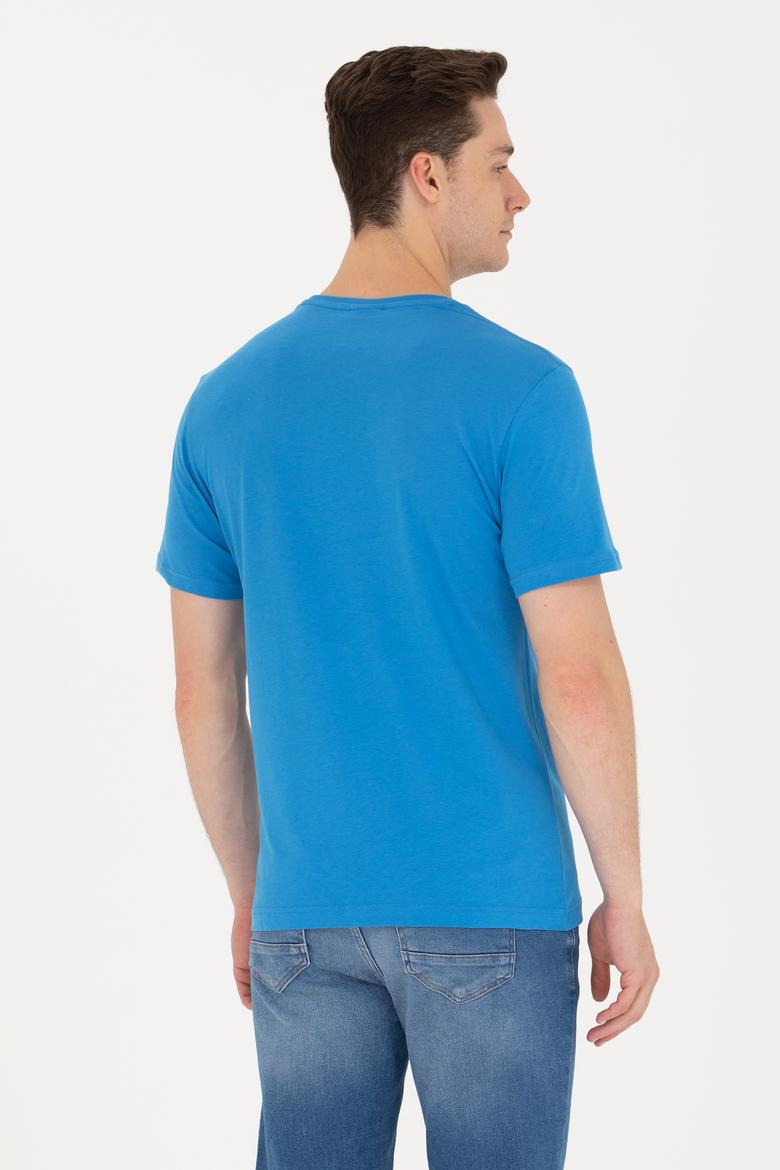 Erkek Saks Bisiklet Yaka Tişört - 50264961038