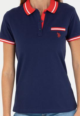 Kadın Lacivert Polo Yaka Tişört - 50271591012