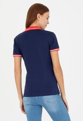 Kadın Lacivert Polo Yaka Tişört - 50271591012