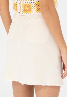 Kadın Krem Dokuma Etek - 50263214003
