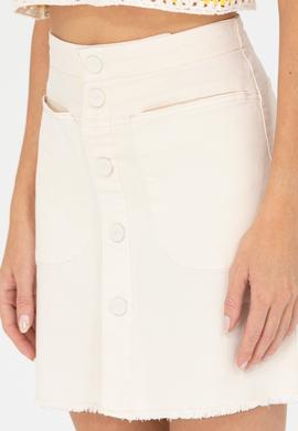 Kadın Krem Dokuma Etek - 50263214003