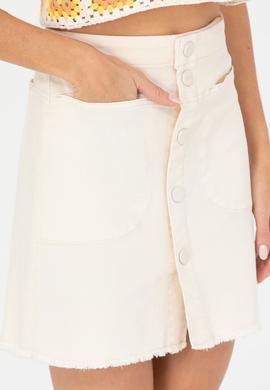 Kadın Krem Dokuma Etek - 50263214003