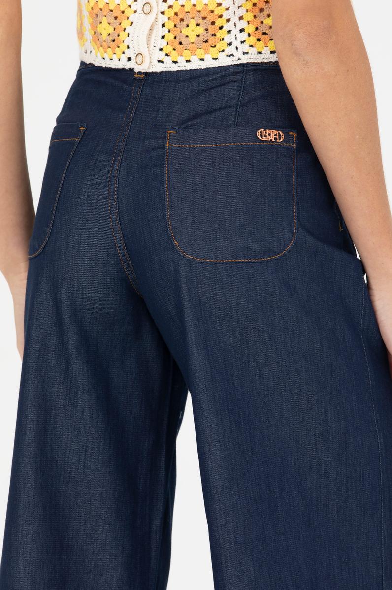 Kadın Koyu Lacivert Jean Pantolon