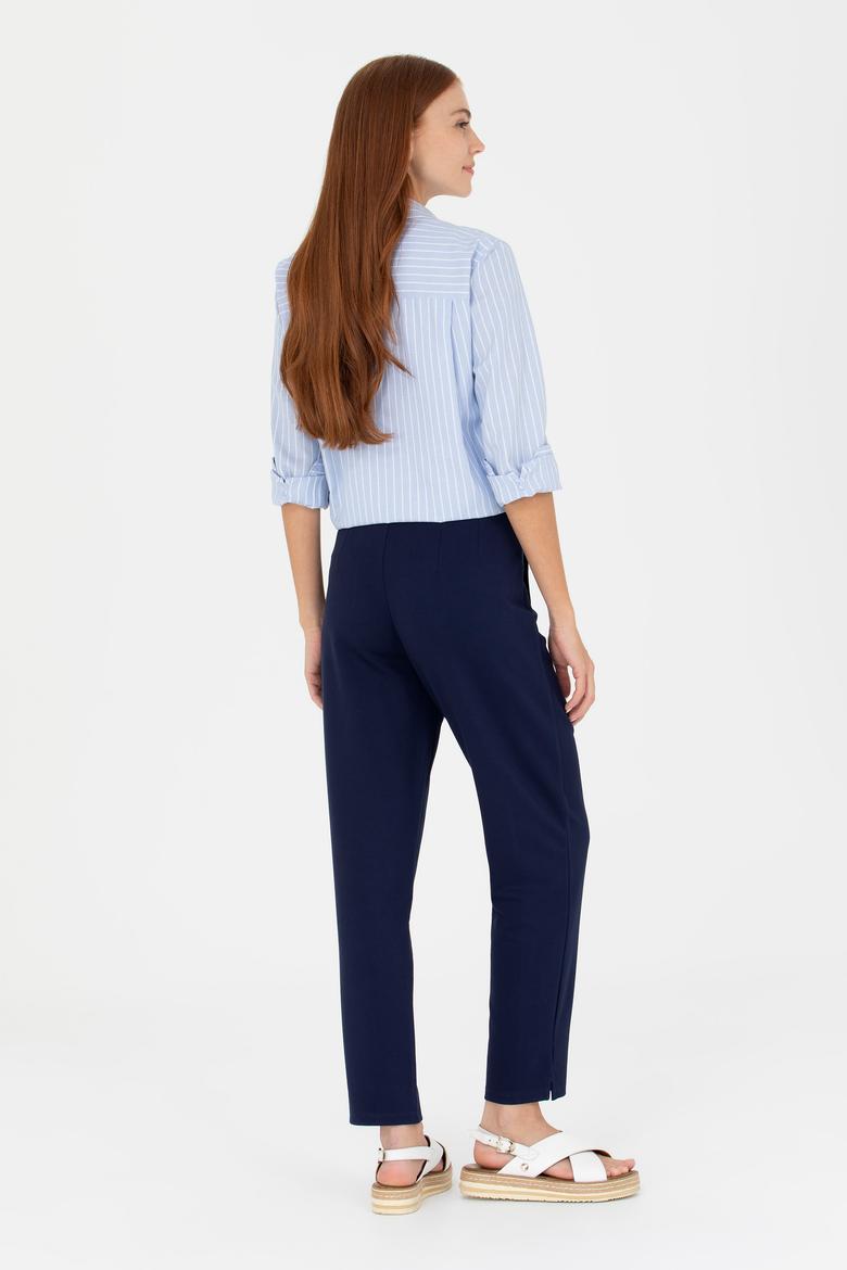 Kadın Lacivert Örme Pantolon - 50265555003