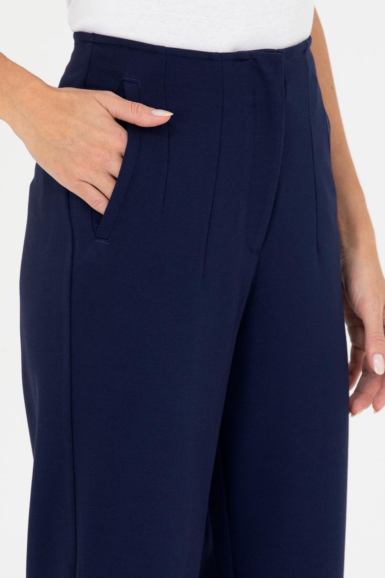 Kadın Lacivert Örme Pantolon - 50265555003