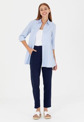 Kadın Lacivert Örme Pantolon - 50265555003