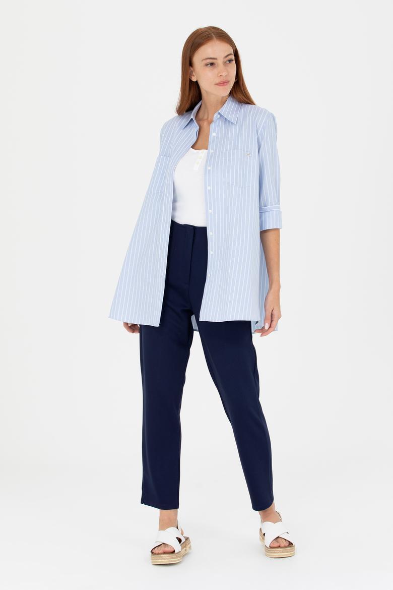 Kadın Lacivert Örme Pantolon - 50265555003