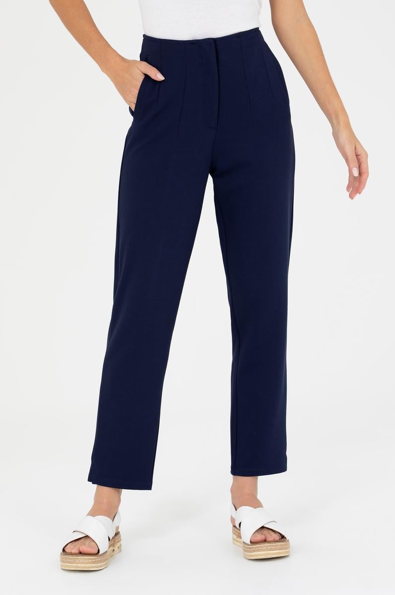 Kadın Lacivert Örme Pantolon