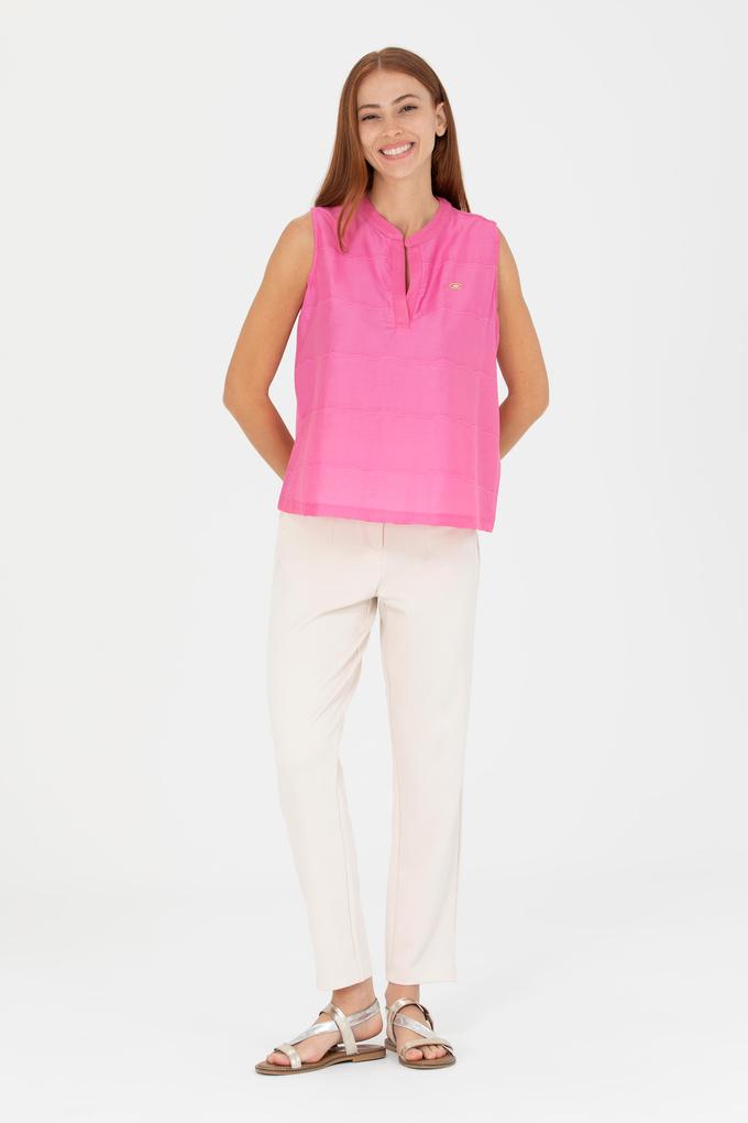 Kadın Krem Örme Pantolon