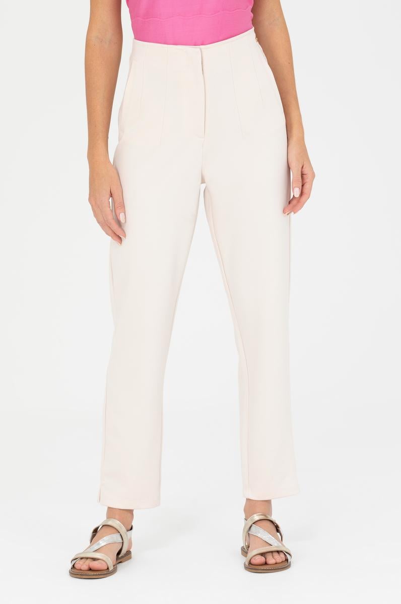 Kadın Krem Örme Pantolon