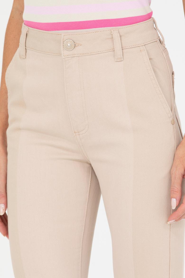 Kadın Krem Jean Pantolon - 50266291005