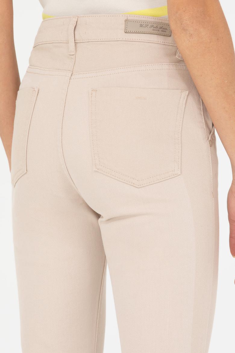 Kadın Krem Jean Pantolon - 50266291005