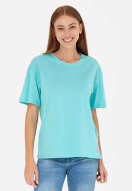 Kadın Mint Bisiklet Yaka Tişört - 50266330049