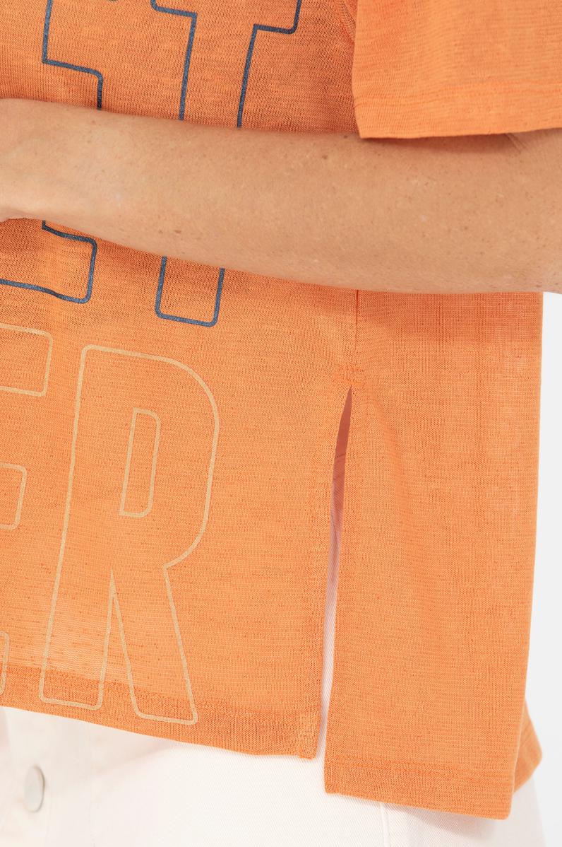 Kadın Kiremit Bisiklet Yaka Tişört