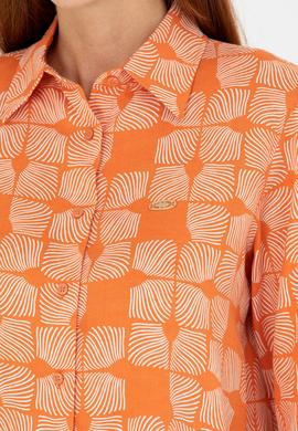 Kadın Kiremit Uzun Kollu Gömlek - 50264437026