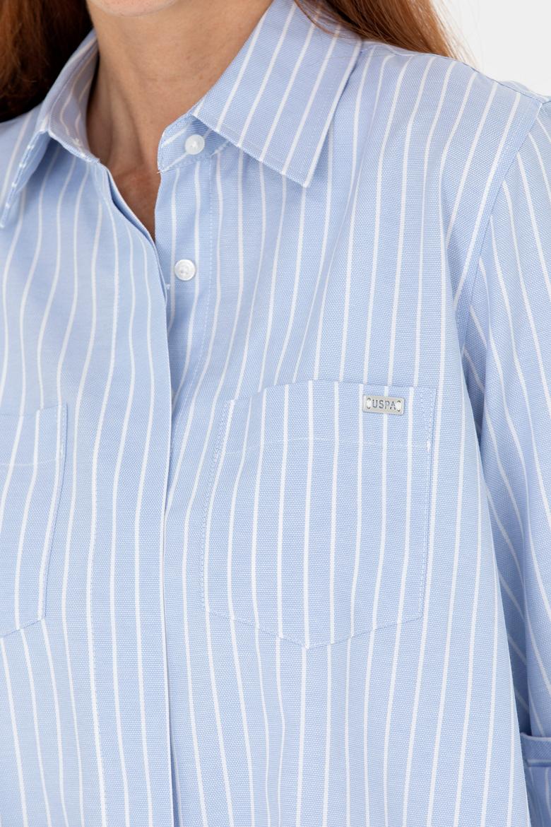 Kadın Mavi Uzun Kollu Tunik - 50266745014