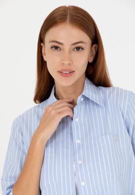 Kadın Mavi Uzun Kollu Tunik - 50266745014