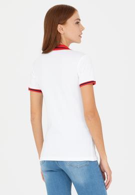 Kadın Beyaz Polo Yaka Tişört - 50271591004