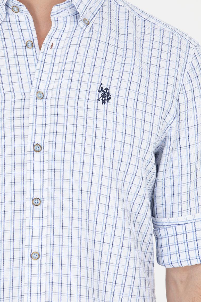 Erkek Mavi Kareli Gömlek - 50273945016