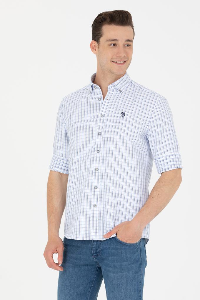Erkek Mavi Kareli Gömlek