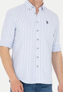 Erkek Mavi Kareli Gömlek - 50273945016