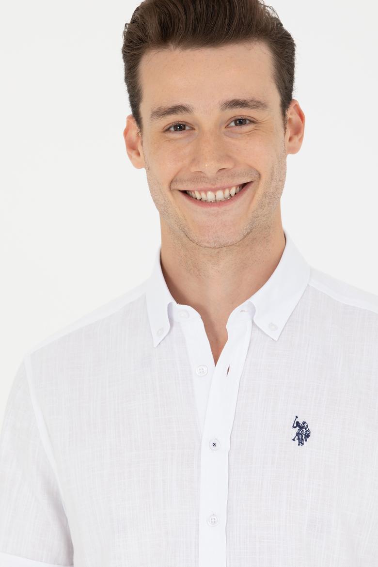 Erkek Beyaz Kısa Kollu Gömlek - 50266497008