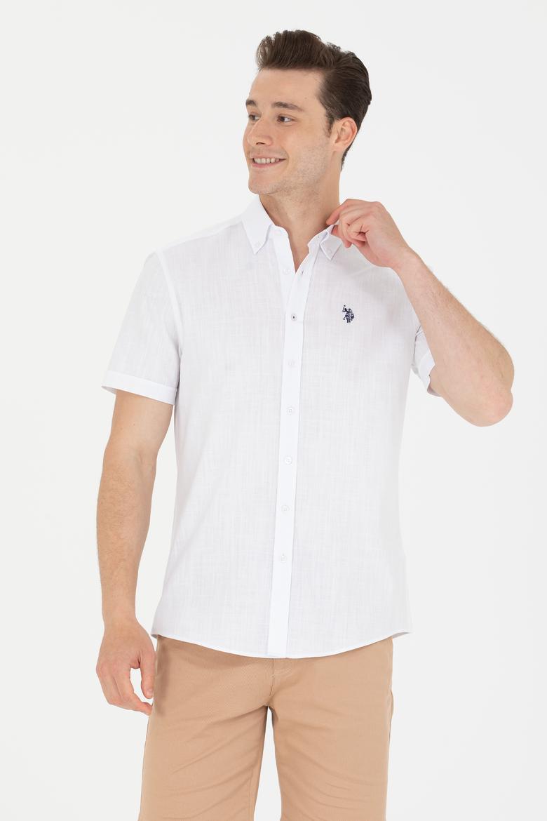 Erkek Beyaz Kısa Kollu Gömlek
