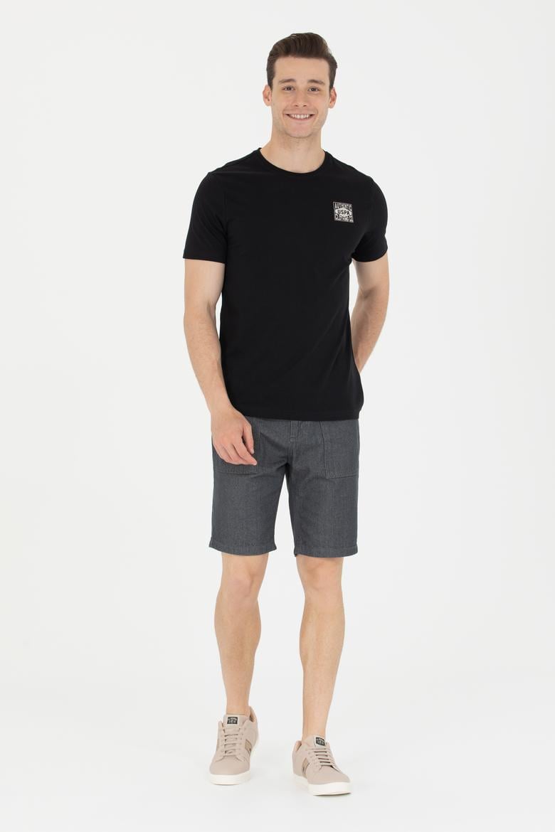 Erkek Siyah Bisiklet Yaka Tişört - 50264977040