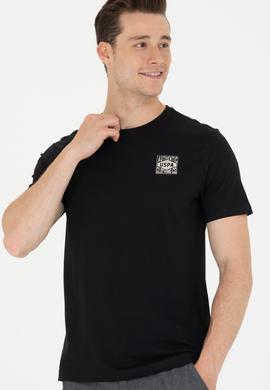 Erkek Siyah Bisiklet Yaka Tişört - 50264977040