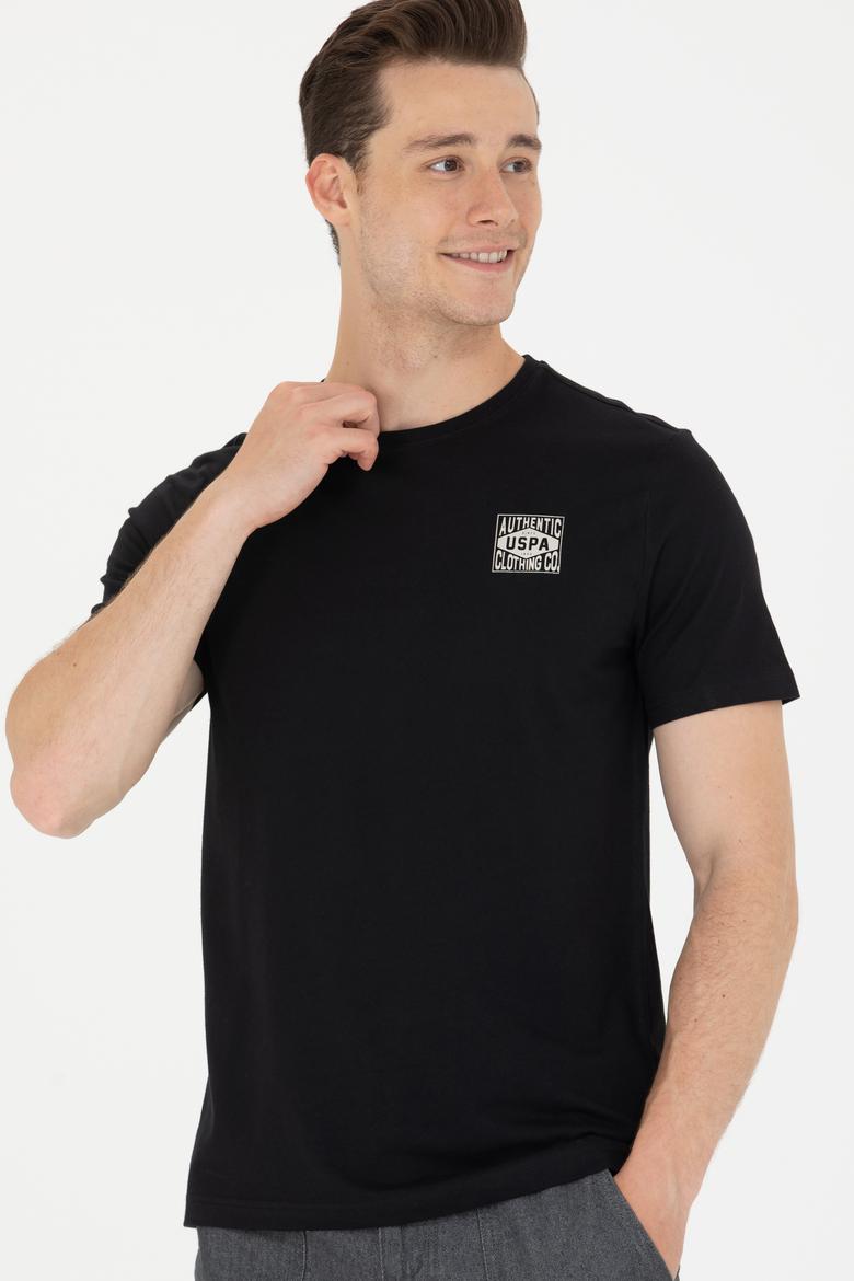 Erkek Siyah Bisiklet Yaka Tişört - 50264977040