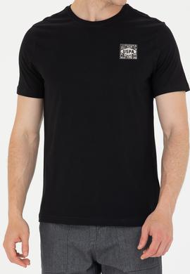 Erkek Siyah Bisiklet Yaka Tişört - 50264977040