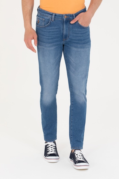 Erkek Koyu Mavi Jean Pantolon