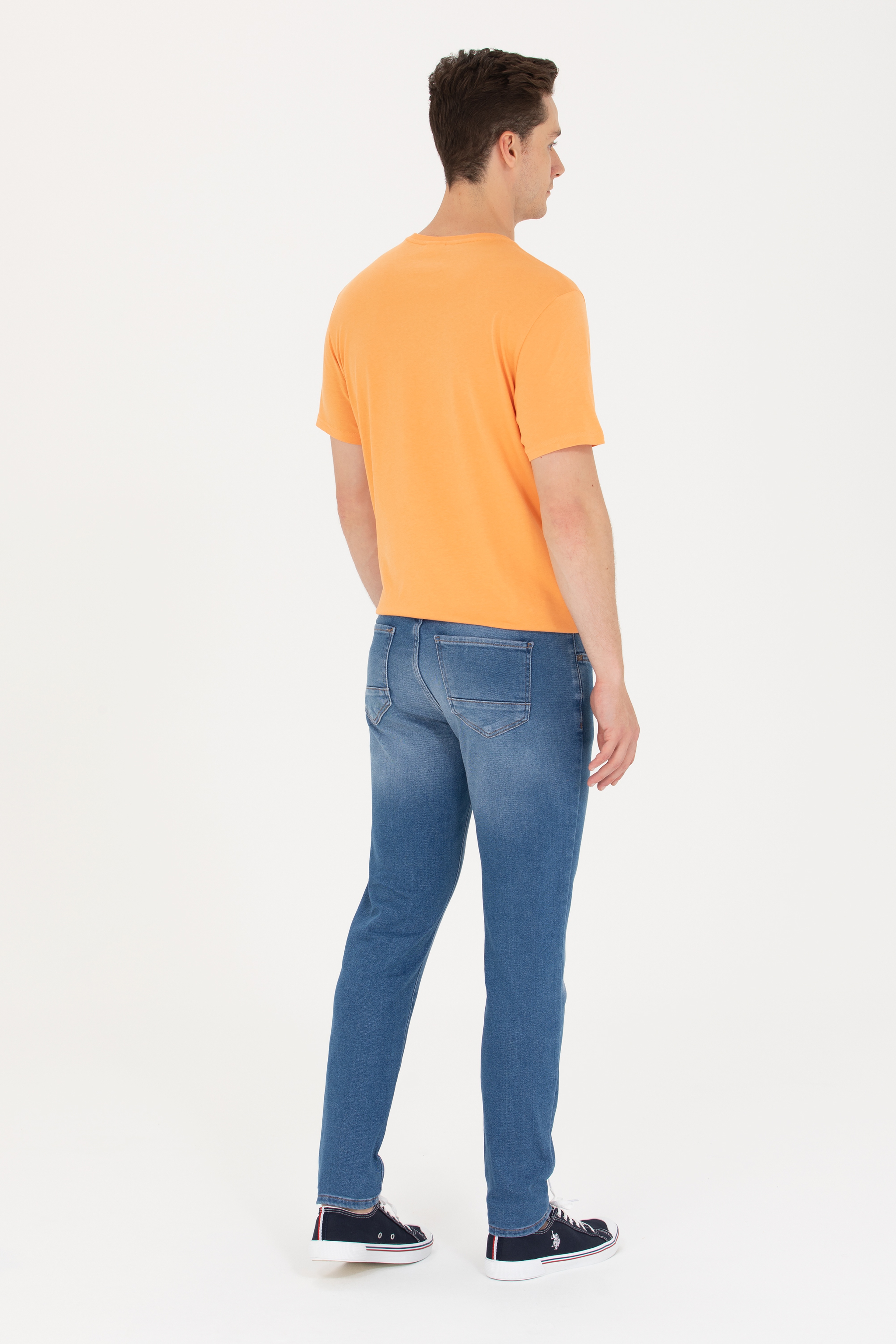 Erkek Koyu Mavi Jean Pantolon - Image 4