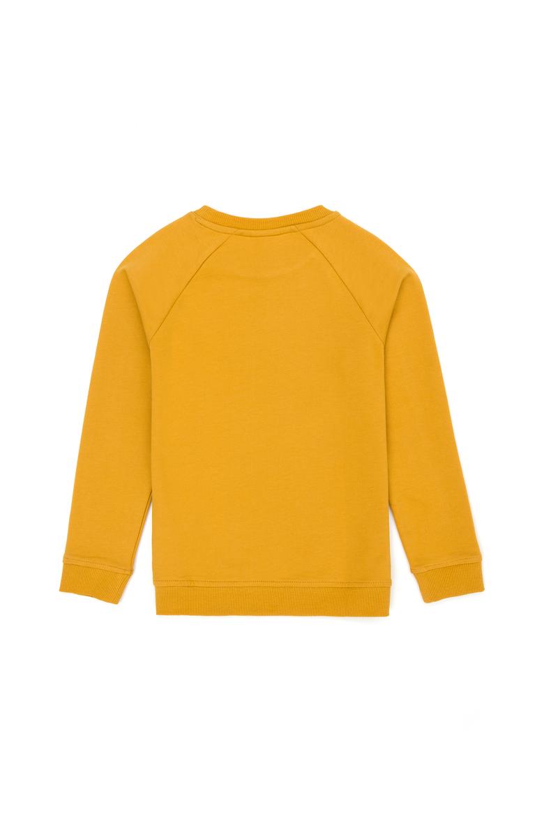 Çocuk Hardal Basic Bisiklet Yaka Sweatshirt - 50273756303