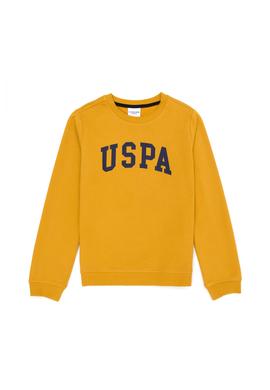 Çocuk Hardal Basic Bisiklet Yaka Sweatshirt - 50273757185