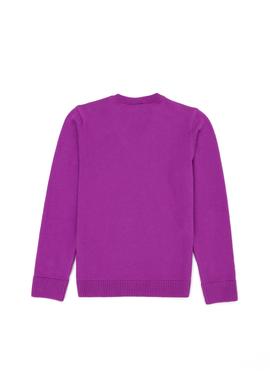 Kız Çocuk Violet Basic V Yaka Kazak - 50275850032