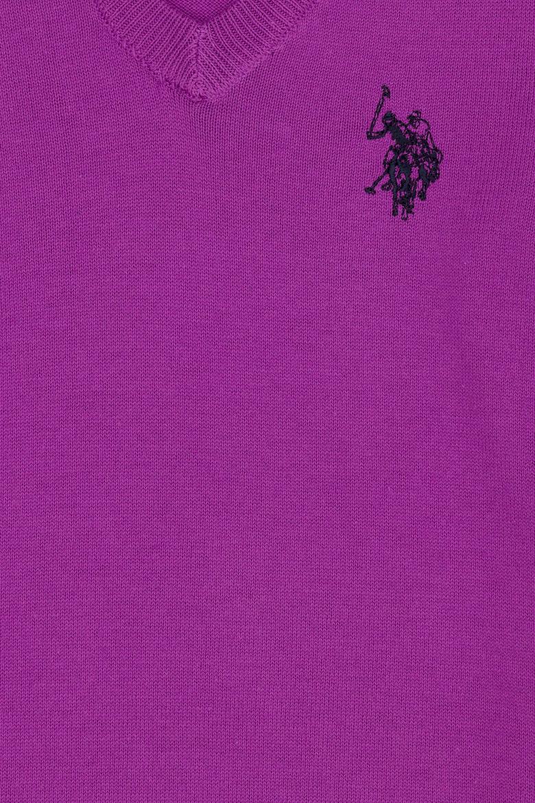 Kız Çocuk Violet Basic V Yaka Kazak - 50275850032