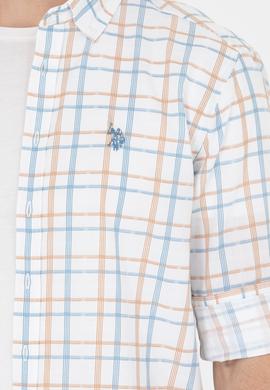 Erkek Ekoseli Ekru Gömlek - 50266121032