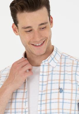 Erkek Ekoseli Ekru Gömlek - 50266121032