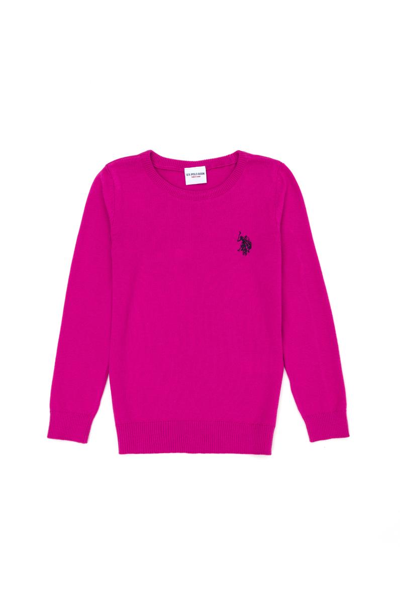 Kız Çocuk Menekşe Basic Bisiklet Yaka Kazak