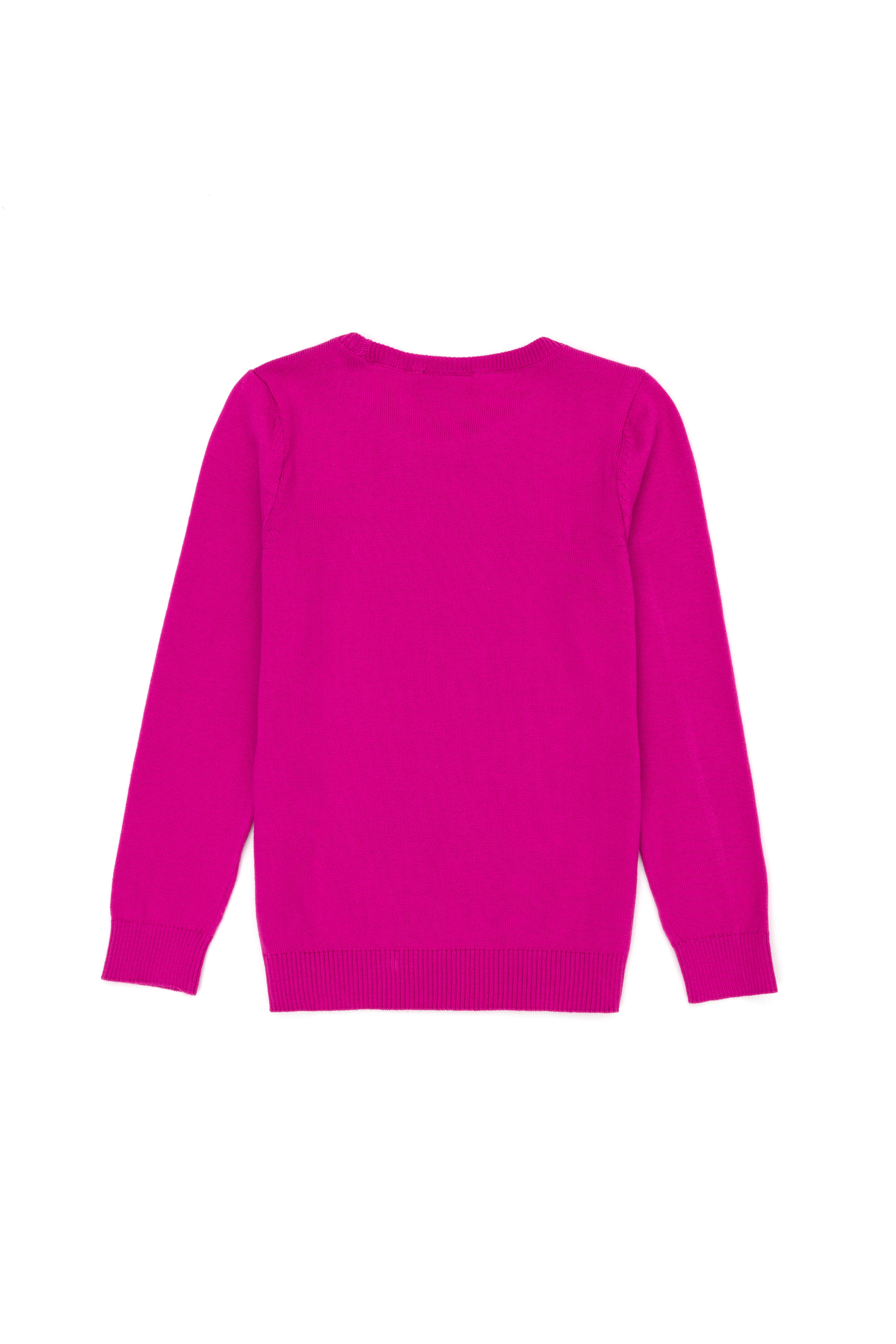 Kız Çocuk Menekşe Basic Bisiklet Yaka Kazak