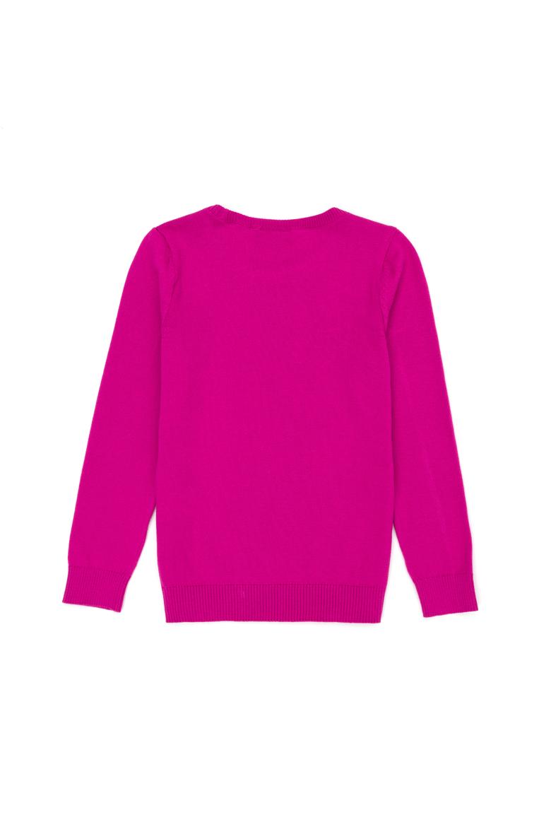 Kız Çocuk Menekşe Basic Bisiklet Yaka Kazak - 50275851106