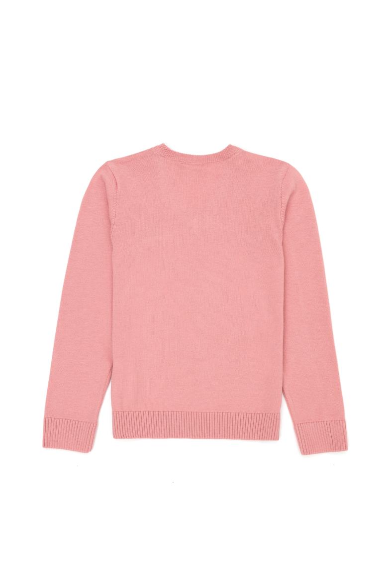 Kız Çocuk Pudra Basic V Yaka Kazak - 50275850030